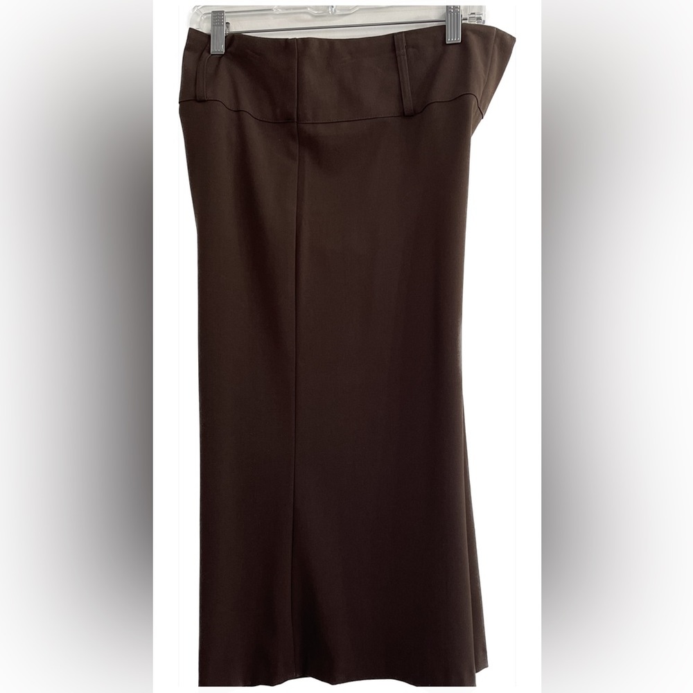 Dark Brown Wide Leg Capri Trousers          Size 14